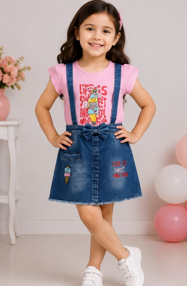 Girls Casual Denim Dress